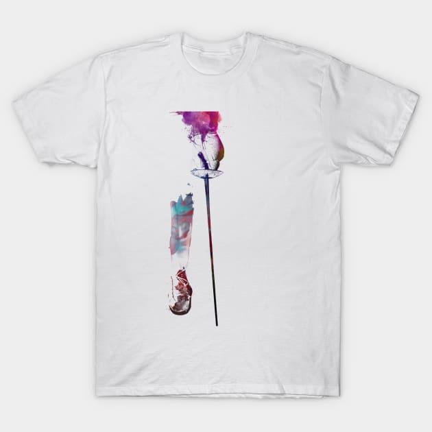 Fencing sport art #fencing T-Shirt by JBJart